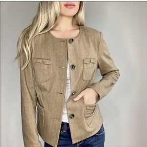 CABI Women’s Herringbone Penny Blazer Jacket Business Office Casual Sz-S